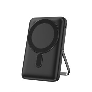 RealPower PB10KGR3 LED Işık Göstergeli Standlı Kablosuz Powerbank 10.000mAh Siyah